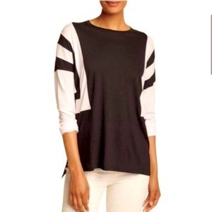 Vince Optic Stripe Long Sleeve Shirt - Size S